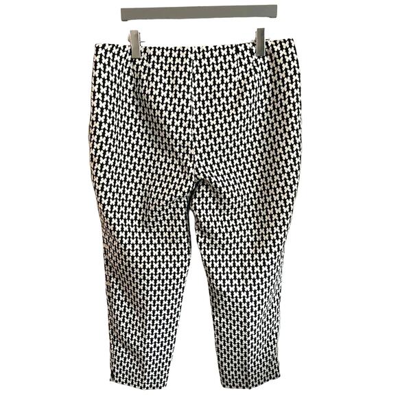 Talbots Black and White Houndstooth Ankle Pants - Picture 7 of 10